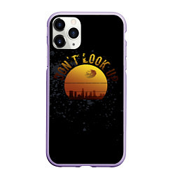 Чехол iPhone 11 Pro матовый Don t look up, цвет: 3D-светло-сиреневый