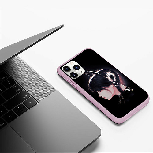 Чехол iPhone 11 Pro матовый Wednesday - Wednesday Addams / 3D-Розовый – фото 3