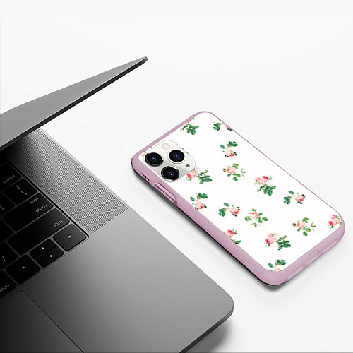 Чехол iPhone 11 Pro матовый Rose garden / 3D-Розовый – фото 3