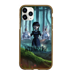Чехол iPhone 11 Pro матовый Семейка Аддамс фан-арт, цвет: 3D-коричневый