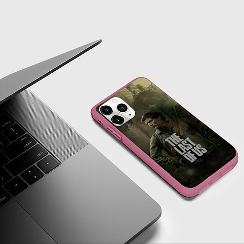 Чехол iPhone 11 Pro матовый Джоэл / 3D-Малиновый – фото 3