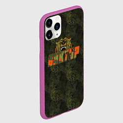 Чехол iPhone 11 Pro матовый Виктор камуфляж, цвет: 3D-фиолетовый — фото 2