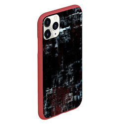 Чехол iPhone 11 Pro матовый Пересечение разноцветных полос, цвет: 3D-красный — фото 2