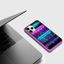 Чехол iPhone 11 Pro матовый Волшебный бар, цвет: 3D-фиолетовый — фото 2
