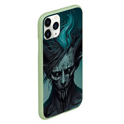 Чехол iPhone 11 Pro матовый Демон леса, цвет: 3D-салатовый — фото 2