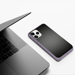 Чехол iPhone 11 Pro матовый Серый, черный градиент, цвет: 3D-серый — фото 2