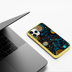 Чехол iPhone 11 Pro матовый Пластилиновый космос: арт нейросети, цвет: 3D-желтый — фото 2