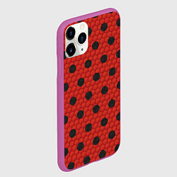 Чехол iPhone 11 Pro матовый Камуфляж божья коровка, цвет: 3D-фиолетовый — фото 2