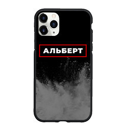Чехол iPhone 11 Pro матовый Альберт - в красной рамке на темном, цвет: 3D-черный