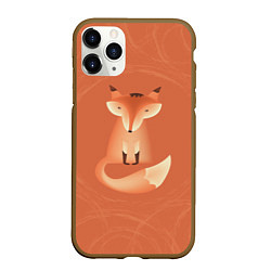 Чехол iPhone 11 Pro матовый Путь лисы, цвет: 3D-коричневый
