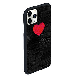 Чехол iPhone 11 Pro матовый Black Valentin, цвет: 3D-черный — фото 2