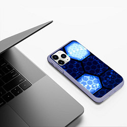Чехол iPhone 11 Pro матовый Магическая броня соты из игры ведьмак, цвет: 3D-светло-сиреневый — фото 2