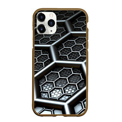 Чехол iPhone 11 Pro матовый Geometry abstraction, цвет: 3D-коричневый