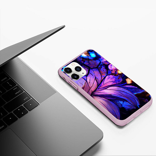 Чехол iPhone 11 Pro матовый Лепестки Снов / 3D-Розовый – фото 3
