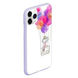 Чехол iPhone 11 Pro матовый Улётная принцесса, цвет: 3D-светло-сиреневый — фото 2