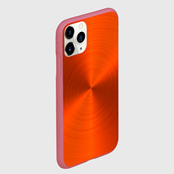Чехол iPhone 11 Pro матовый Оранжевый волнообразный дисковый узор, цвет: 3D-малиновый — фото 2