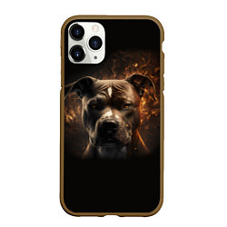 Чехол iPhone 11 Pro матовый Стафф - огонь, цвет: 3D-коричневый