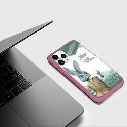 Чехол iPhone 11 Pro матовый Препод в институте, цвет: 3D-малиновый — фото 2