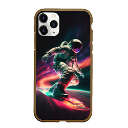 Чехол iPhone 11 Pro матовый Cosmonaut space surfing