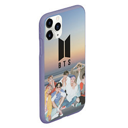 Чехол iPhone 11 Pro матовый BTS sunset, цвет: 3D-серый — фото 2