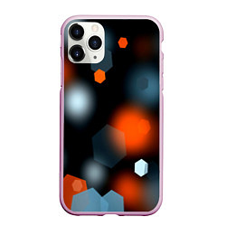 Чехол iPhone 11 Pro матовый Блики света абстракция, цвет: 3D-розовый