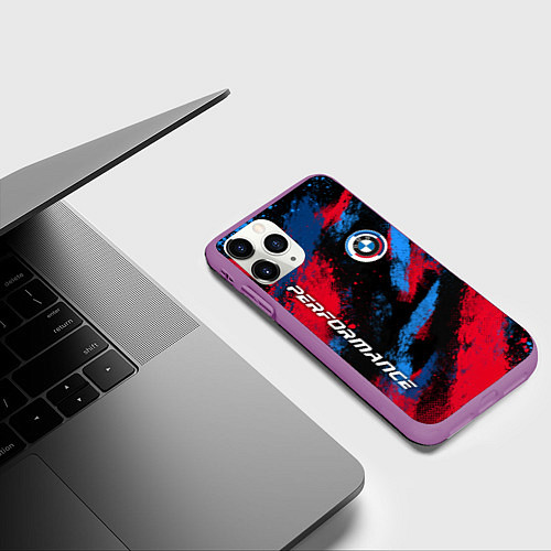 Чехол iPhone 11 Pro матовый Бмв - цвета м серии / 3D-Фиолетовый – фото 3