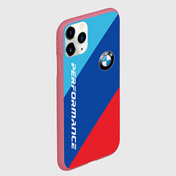 Чехол iPhone 11 Pro матовый Bmw - m colors, цвет: 3D-малиновый — фото 2
