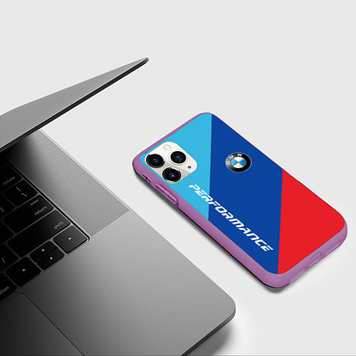 Чехол iPhone 11 Pro матовый Bmw - m colors / 3D-Фиолетовый – фото 3