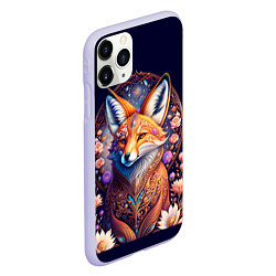 Чехол iPhone 11 Pro матовый Мистическая лисица, цвет: 3D-светло-сиреневый — фото 2