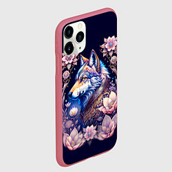 Чехол iPhone 11 Pro матовый Мистическая волчица, цвет: 3D-малиновый — фото 2