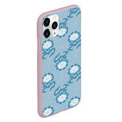 Чехол iPhone 11 Pro матовый Загогулина и цветок, цвет: 3D-розовый — фото 2