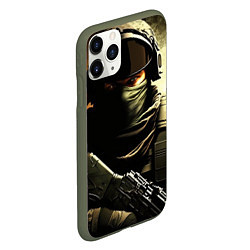 Чехол iPhone 11 Pro матовый CS-Go штурмовик, цвет: 3D-темно-зеленый — фото 2