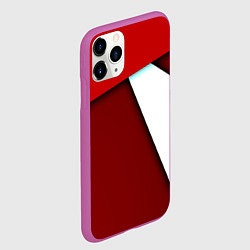 Чехол iPhone 11 Pro матовый Спортивная геометрия, цвет: 3D-фиолетовый — фото 2