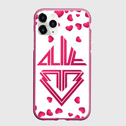 Чехол iPhone 11 Pro матовый Big bang lovers, цвет: 3D-малиновый