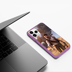 Чехол iPhone 11 Pro матовый Uncharted 3, цвет: 3D-фиолетовый — фото 2