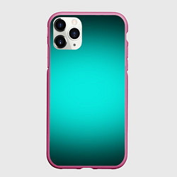 Чехол iPhone 11 Pro матовый Бирюзовый градиент, цвет: 3D-малиновый