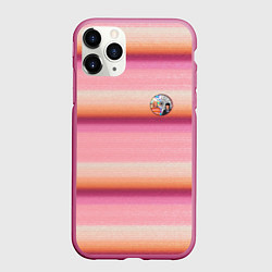 Чехол iPhone 11 Pro матовый Энид Синклер с Уэнсдей Аддамс - текстура свитера, цвет: 3D-малиновый