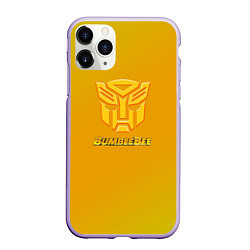 Чехол iPhone 11 Pro матовый Bumblebee градиент, цвет: 3D-светло-сиреневый