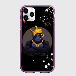 Чехол iPhone 11 Pro матовый Крутая горилла, цвет: 3D-фиолетовый