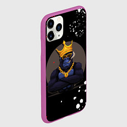 Чехол iPhone 11 Pro матовый Крутая горилла, цвет: 3D-фиолетовый — фото 2