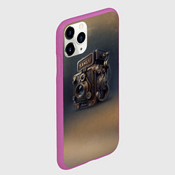 Чехол iPhone 11 Pro матовый Странный фотоаппарат, цвет: 3D-фиолетовый — фото 2