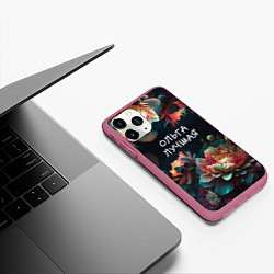 Чехол iPhone 11 Pro матовый Ольга лучшая, цвет: 3D-малиновый — фото 2