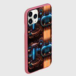 Чехол iPhone 11 Pro матовый Силовой электрический доспех, цвет: 3D-малиновый — фото 2