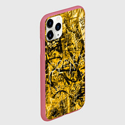 Чехол iPhone 11 Pro матовый Желтый хаос, цвет: 3D-малиновый — фото 2