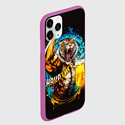 Чехол iPhone 11 Pro матовый Накатигр за пятницу, цвет: 3D-фиолетовый — фото 2