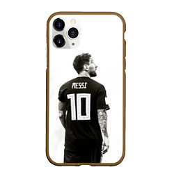 Чехол iPhone 11 Pro матовый 10 Leo Messi, цвет: 3D-коричневый