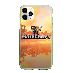 Чехол iPhone 11 Pro матовый Стив Майнкрафт Minecraft, цвет: 3D-салатовый