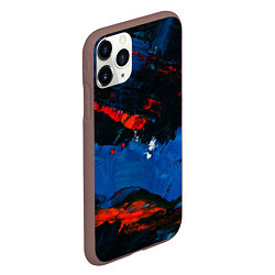 Чехол iPhone 11 Pro матовый Краска гуашь, цвет: 3D-коричневый — фото 2