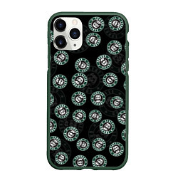 Чехол iPhone 11 Pro матовый Seattle grunge эмблемы, цвет: 3D-темно-зеленый