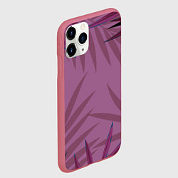 Чехол iPhone 11 Pro матовый Розовая пальма, цвет: 3D-малиновый — фото 2